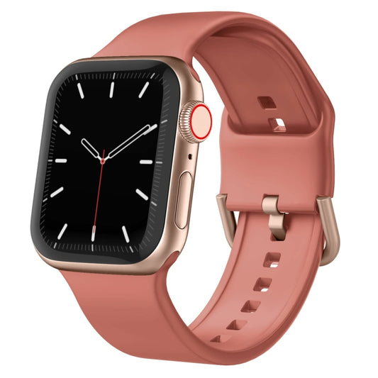 For Apple Watch Series 3 38mm Pin Buckle Silicone Watch Band(Coral) - Watch Bands by buy2fix | Online Shopping UK | buy2fix