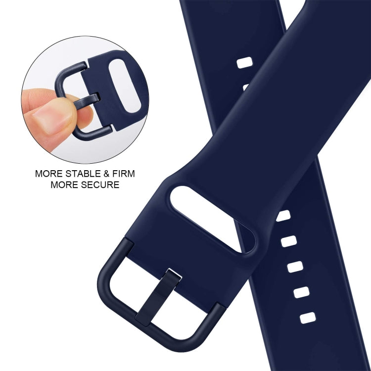 For Apple Watch 42mm Pin Buckle Silicone Watch Band(Midnight Blue) - Watch Bands by buy2fix | Online Shopping UK | buy2fix