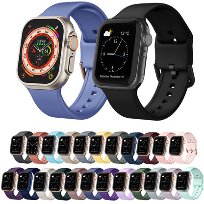 For Apple Watch SE 2023 44mm Pin Buckle Silicone Watch Band(Dark Purple) - Watch Bands by buy2fix | Online Shopping UK | buy2fix