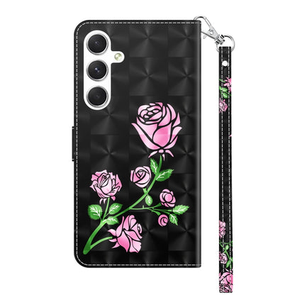 For Samsung Galaxy S24 5G 3D Painted Leather Phone Case(Rose) - Galaxy S24 5G Cases by buy2fix | Online Shopping UK | buy2fix