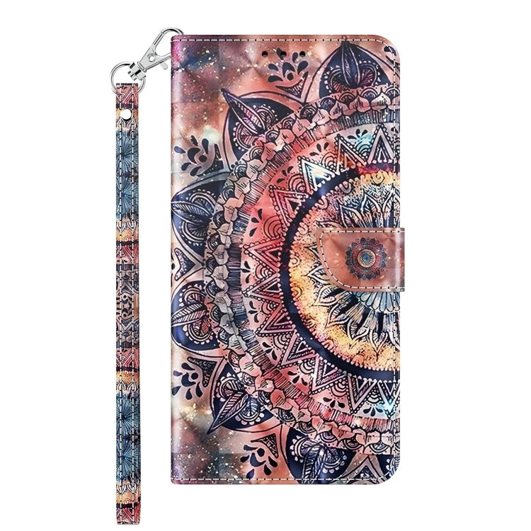 For Samsung Galaxy S24 5G 3D Painted Leather Phone Case(Colorful Mandala) - Galaxy S24 5G Cases by buy2fix | Online Shopping UK | buy2fix