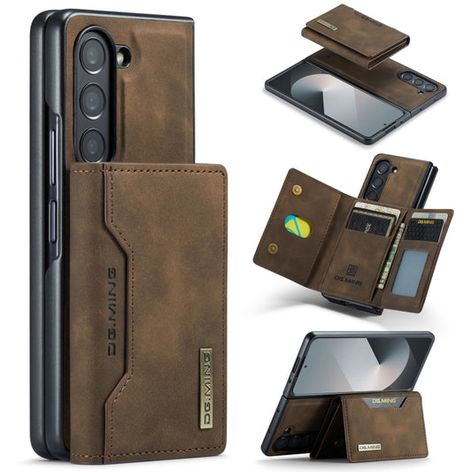 For Samsung Galaxy Z Fold6 DG.MING M2 Series 3-Fold Multi Card Bag + Magnetic Phone Case(Coffee) - Galaxy Z Fold6 5G Cases by DG.MING | Online Shopping UK | buy2fix