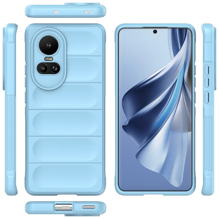 For OPPO Reno10 5G Global Magic Shield TPU + Flannel Phone Case(Light Blue) - OPPO Cases by buy2fix | Online Shopping UK | buy2fix