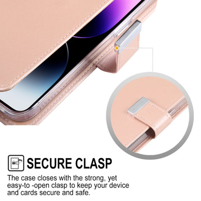 For iPhone 15 Pro Max GOOSPERY RICH DIARY Crazy Horse Texture Leather Phone Case(Rose Gold) - iPhone 15 Pro Max Cases by GOOSPERY | Online Shopping UK | buy2fix