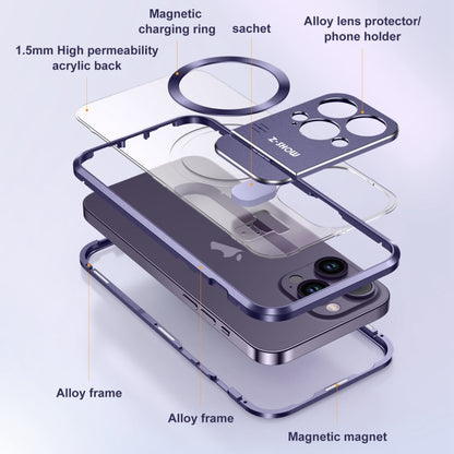 For iPhone 15 Plus Aromatherapy Holder Single-sided MagSafe Magnetic Phone Case(Black) - iPhone 15 Plus Cases by buy2fix | Online Shopping UK | buy2fix