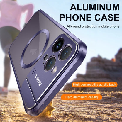 For iPhone 14 Pro Max Aromatherapy Holder Single-sided MagSafe Magnetic Phone Case(Purple) - iPhone 14 Pro Max Cases by buy2fix | Online Shopping UK | buy2fix