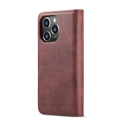 For iPhone 15 Pro DG.MING Crazy Horse Texture Detachable Magnetic Leather Phone Case(Red) - iPhone 15 Pro Cases by DG.MING | Online Shopping UK | buy2fix