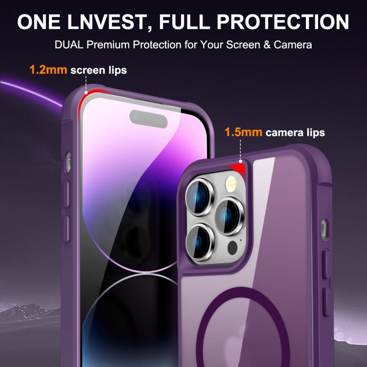 For iPhone 14 Pro Max MagSafe Magnetic Phone Case(Purple) - iPhone 14 Pro Max Cases by buy2fix | Online Shopping UK | buy2fix