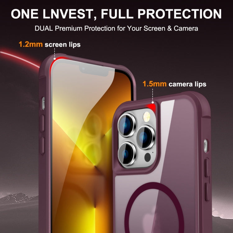 For iPhone 13 Pro Max / 12 Pro Max MagSafe Magnetic Phone Case(Wine Red) - iPhone 13 Pro Max Cases by buy2fix | Online Shopping UK | buy2fix