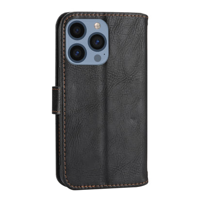 For iPhone 16 Pro Oil Skin Zipper Wallet Leather Phone Case(Black) - iPhone 16 Pro Cases by buy2fix | Online Shopping UK | buy2fix