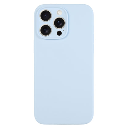 For iPhone 16 Pro Max Pure Color Liquid Silicone Fine Pore Phone Case(Sky Blue) - iPhone 16 Pro Max Cases by buy2fix | Online Shopping UK | buy2fix