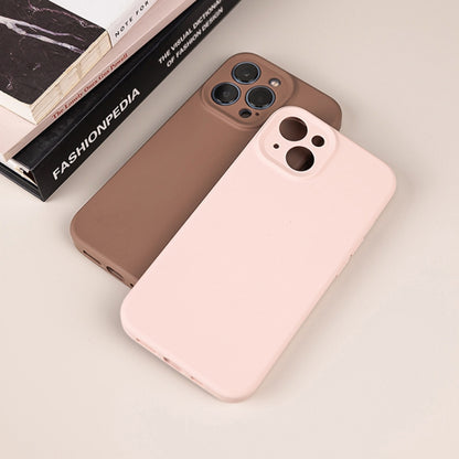 For iPhone 14 Plus Pure Color Liquid Silicone Fine Pore Phone Case(Black Currant) - iPhone 14 Plus Cases by buy2fix | Online Shopping UK | buy2fix