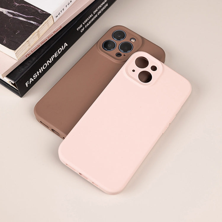 For iPhone 13 Pro Max Pure Color Liquid Silicone Fine Pore Phone Case(Grey Pink) - iPhone 13 Pro Max Cases by buy2fix | Online Shopping UK | buy2fix