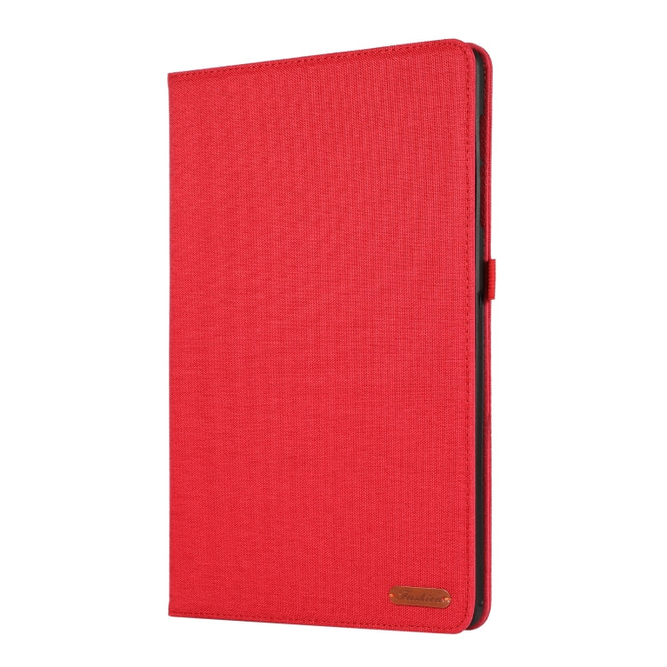 For Samsung Galaxy Tab S9 Ultra Horizontal Flip TPU + Fabric PU Leather Tablet Case(Red) - Galaxy Tab S9 Ultra Cases by buy2fix | Online Shopping UK | buy2fix