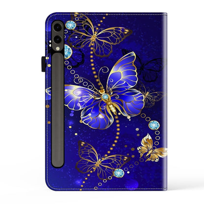 For Samsung Galaxy Tab S9+ / S9 FE+ Crystal Texture Painted Leather Tablet Case(Diamond Butterflies) - Galaxy Tab S9 FE+ by buy2fix | Online Shopping UK | buy2fix