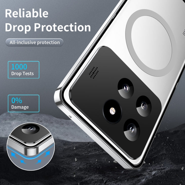For Xiaomi 14 Pro Aromatherapy Magnetic Metal Phone Case(Silver) - 14 Pro Cases by buy2fix | Online Shopping UK | buy2fix