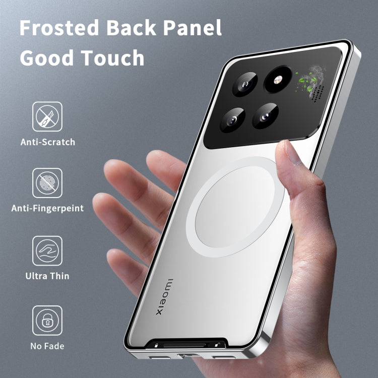 For Xiaomi 14 Pro Aromatherapy Magnetic Metal Phone Case(Silver) - 14 Pro Cases by buy2fix | Online Shopping UK | buy2fix