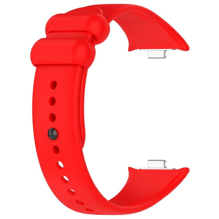 For Xiaomi Mi Band 8 Pro Solid Color Black Buckle Silicone Watch Band(Red) - Watch Bands by buy2fix | Online Shopping UK | buy2fix