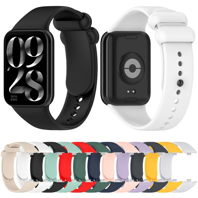 For Xiaomi Mi Band 8 Pro Solid Color Black Buckle Silicone Watch Band(Red) - Watch Bands by buy2fix | Online Shopping UK | buy2fix