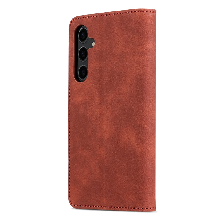 For Samsung Galaxy S23 FE 5G AZNS Skin Feel Calf Texture Flip Leather Phone Case(Brown) - Galaxy S23 FE 5G Cases by AZNS | Online Shopping UK | buy2fix