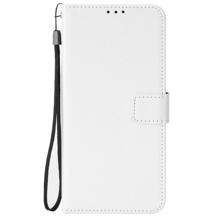 For Google Pixel Fold Diamond Texture Leather Phone Case(White) - Google Cases by buy2fix | Online Shopping UK | buy2fix