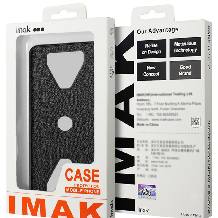 For iPhone 15 Pro Max IMAK LX-5 Series Shockproof PC + PU + TPU Protective Phone Case(Cross Texture) - iPhone 15 Pro Max Cases by imak | Online Shopping UK | buy2fix