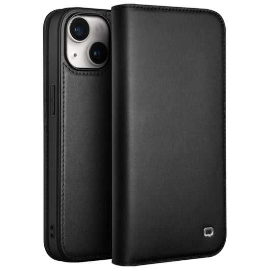 For iPhone 15 Plus QIALINO Classic Gen2 Genuine Leather Phone Case(Black) - iPhone 15 Plus Cases by QIALINO | Online Shopping UK | buy2fix