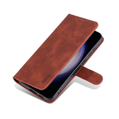 For Samsung Galaxy S24 5G AZNS Skin Feel Calf Texture Flip Leather Phone Case(Brown) - Galaxy S24 5G Cases by AZNS | Online Shopping UK | buy2fix