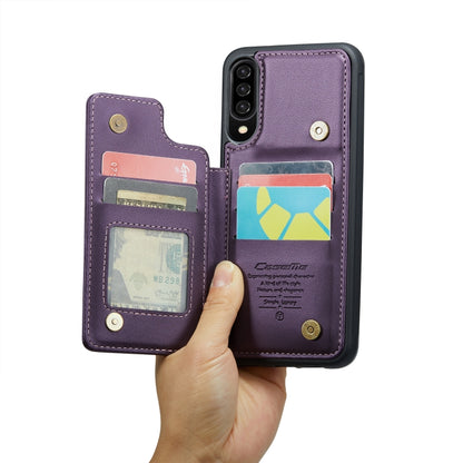 For Samsung Galaxy A30s/A50s/A50 CaseMe C22 Card Slots Holder RFID Anti-theft Phone Case(Purple) - Galaxy Phone Cases by CaseMe | Online Shopping UK | buy2fix