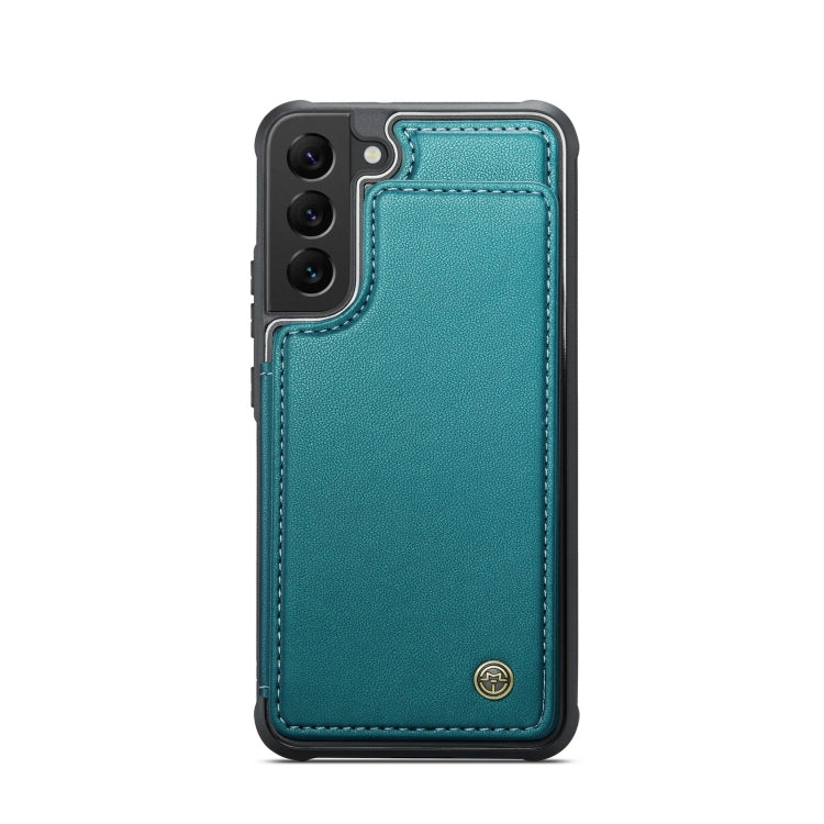 For Samsung Galaxy S21 5G CaseMe C22 Card Slots Holder RFID Anti-theft Phone Case(Blue Green) - Galaxy S21 5G Cases by CaseMe | Online Shopping UK | buy2fix