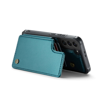 For Samsung Galaxy S21 5G CaseMe C22 Card Slots Holder RFID Anti-theft Phone Case(Blue Green) - Galaxy S21 5G Cases by CaseMe | Online Shopping UK | buy2fix