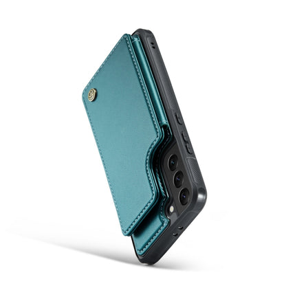 For Samsung Galaxy S21 5G CaseMe C22 Card Slots Holder RFID Anti-theft Phone Case(Blue Green) - Galaxy S21 5G Cases by CaseMe | Online Shopping UK | buy2fix