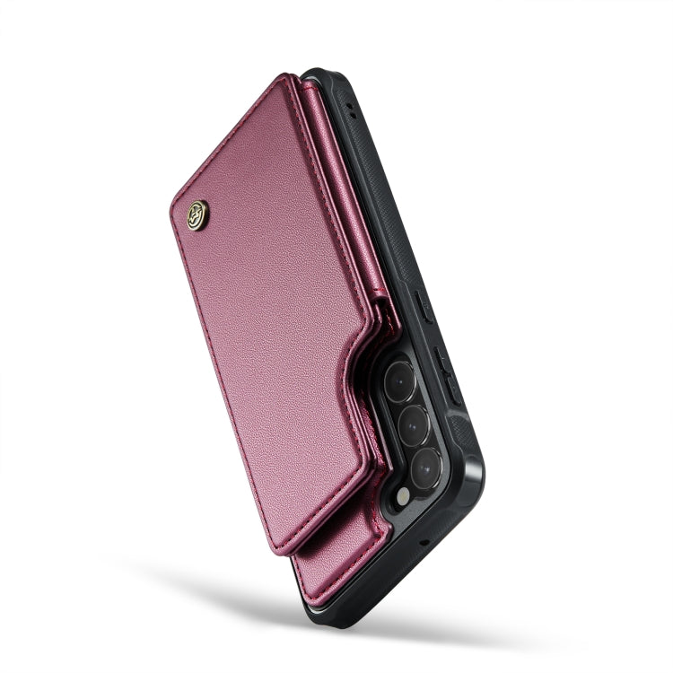 For Samsung Galaxy S23 5G CaseMe C22 Card Slots Holder RFID Anti-theft Phone Case(Wine Red) - Galaxy S23 5G Cases by CaseMe | Online Shopping UK | buy2fix