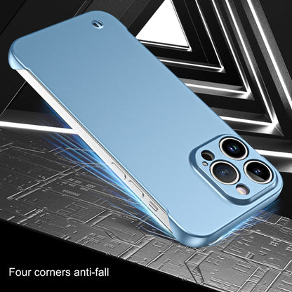 For iPhone 13 mini Frameless Metallic Paint Hybrid PC Phone Case(Space Silver) - iPhone 13 mini Cases by buy2fix | Online Shopping UK | buy2fix