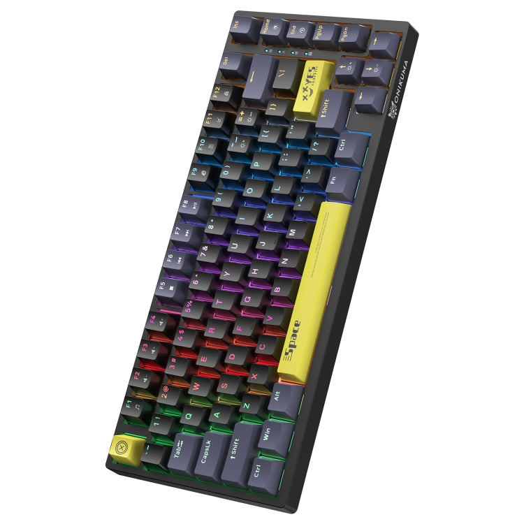 ONIKUMA G52 82 Keys RGB Lighting Wired Mechanical Keyboard, Type:Brown Switch(Black) - Wired Keyboard by ONIKUMA | Online Shopping UK | buy2fix