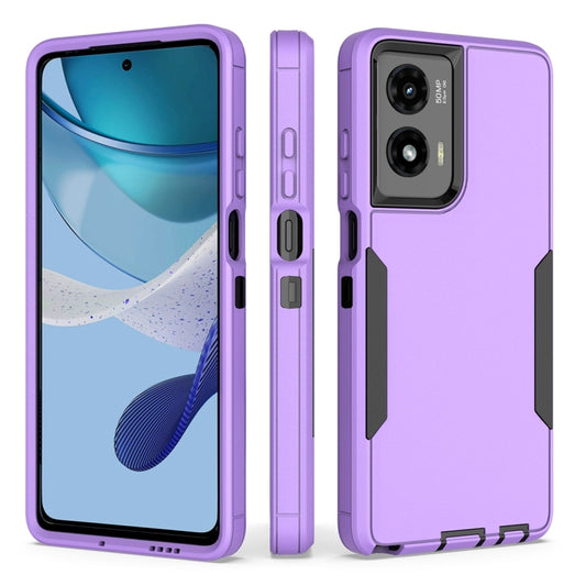 For Motorola Moto G Stylus 5G 2024 2 in 1 Magnetic PC + TPU Phone Case(Purple+Black) - Motorola Cases by buy2fix | Online Shopping UK | buy2fix