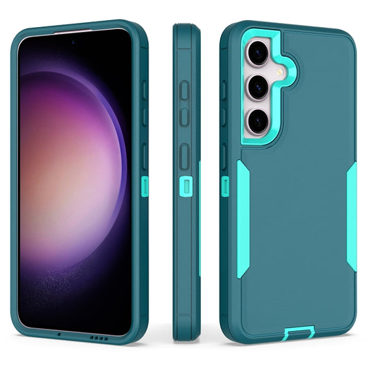 For Samsung Galaxy S25 / S24 5G Magnetic 2 in 1 PC Hybrid TPU Phone Case(Blue+Blue Green) - Galaxy S24 5G Cases by buy2fix | Online Shopping UK | buy2fix