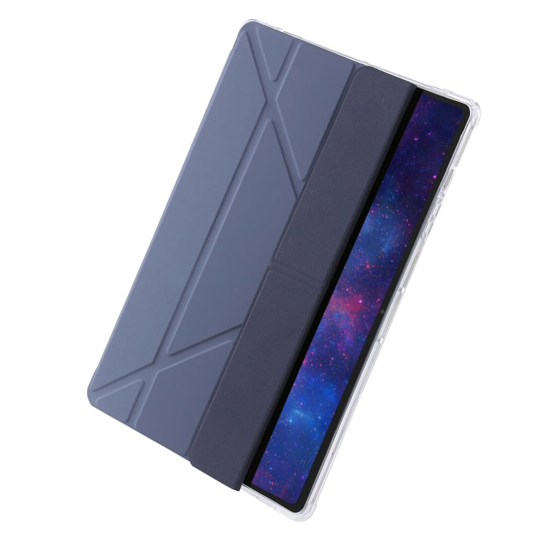 For Samsung Galaxy Tab S9+ Clear Acrylic Deformation Leather Tablet Case(Lavender) - Galaxy Tab S9+ Cases by buy2fix | Online Shopping UK | buy2fix