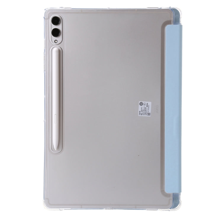 For Samsung Galaxy Tab S9+ Clear Acrylic Deformation Leather Tablet Case(Ice Blue) - Galaxy Tab S9+ Cases by buy2fix | Online Shopping UK | buy2fix