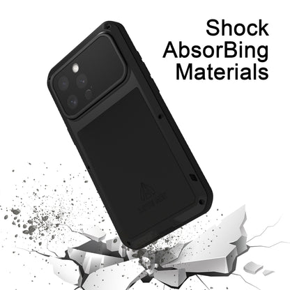 For iPhone 16 Pro LOVE MEI Metal Shockproof Life Waterproof Dustproof Phone Case(Silver) - iPhone 16 Pro Cases by LOVE MEI | Online Shopping UK | buy2fix