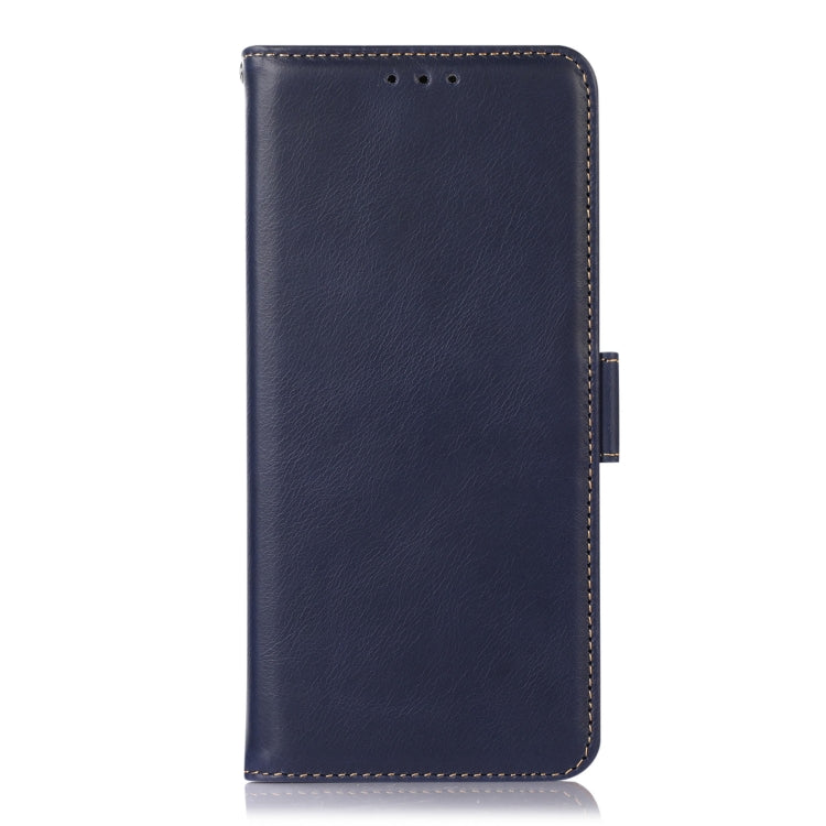 For Xiaomi Redmi Note 13 Pro 4G/Poco M6 Pro Magnetic Crazy Horse Texture Genuine Leather RFID Phone Case(Blue) - Note 13 Pro Cases by buy2fix | Online Shopping UK | buy2fix