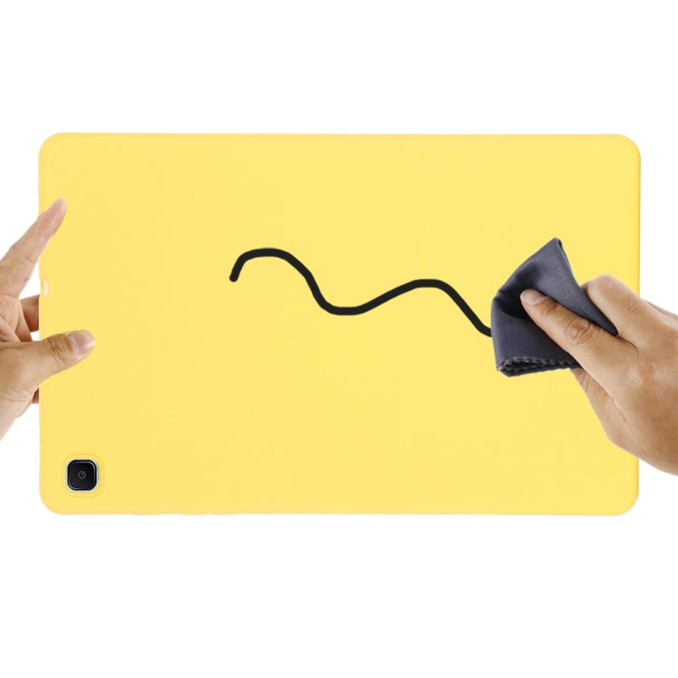 For Samsung Galaxy Tab S6 Lite 2024 Pure Color Liquid Silicone Shockproof Tablet Case(Yellow) - Other Galaxy Tab PC by buy2fix | Online Shopping UK | buy2fix