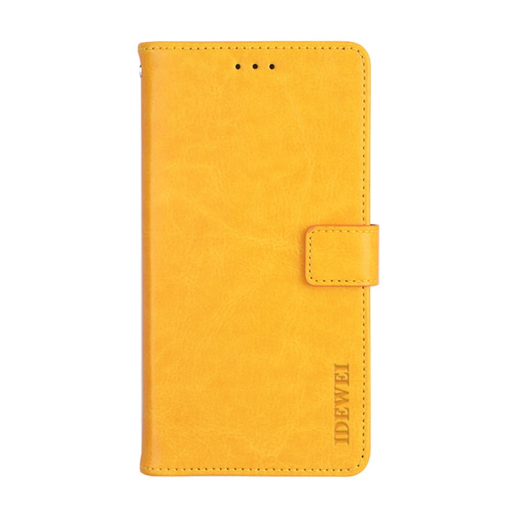 For Ulefone Note 8P idewei Crazy Horse Texture Horizontal Flip Leather Case with Holder & Card Slots & Wallet(Yellow) - Ulefone Cases by idewei | Online Shopping UK | buy2fix