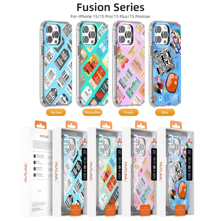 For iPhone 15 Pro Max Mutural Fusion Series Phone Case(Sky Blue) - iPhone 15 Pro Max Cases by Mutural | Online Shopping UK | buy2fix