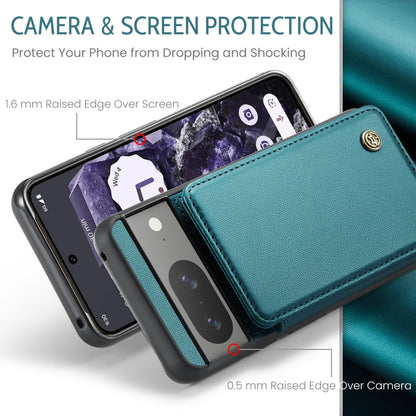 For Google Pixel 8 CaseMe C22 Card Slots Holder RFID Anti-theft Phone Case(Blue Green) - Google Cases by CaseMe | Online Shopping UK | buy2fix