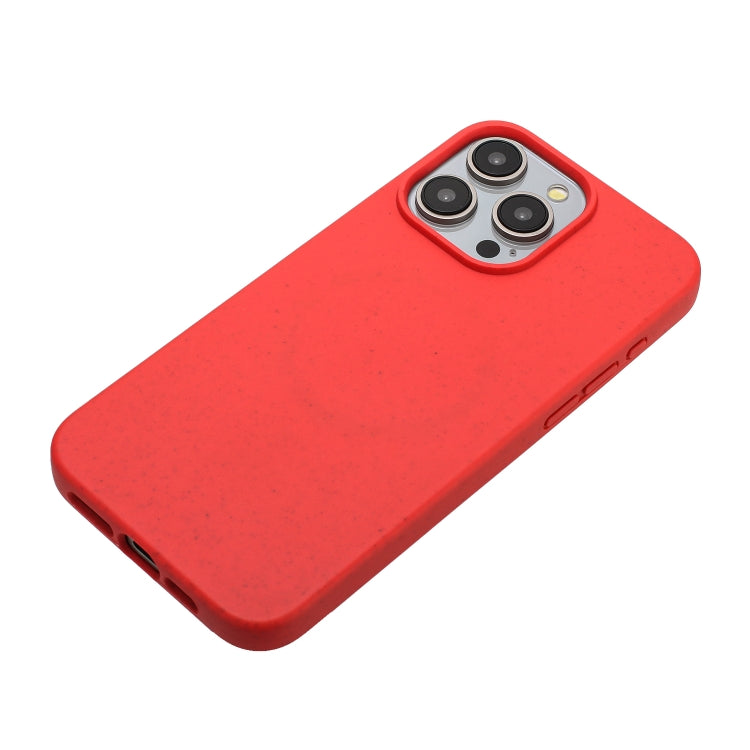 For iPhone 14 Pro Max Wheat MagSafe Magnetic Straw Material + TPU Phone Case(Red) - iPhone 14 Pro Max Cases by buy2fix | Online Shopping UK | buy2fix