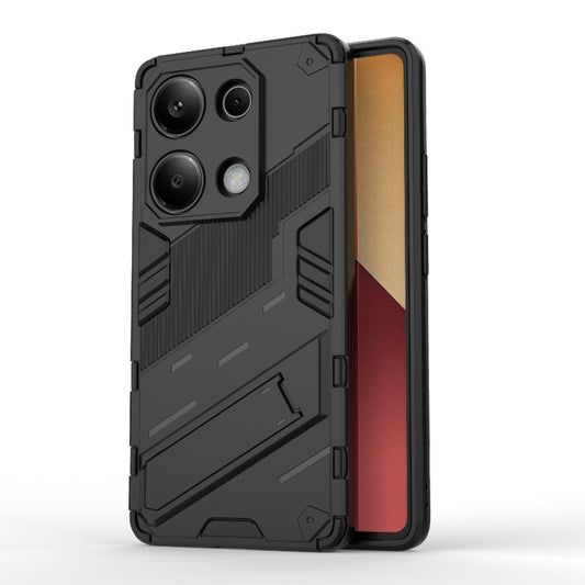 For Xiaomi Redmi Note 13 Pro 4G Global Punk Armor 2 in 1 PC + TPU Phone Case with Holder(Black) - Note 13 Pro Cases by buy2fix | Online Shopping UK | buy2fix