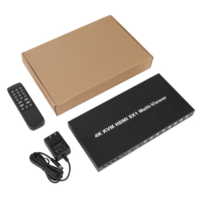 NK-E80 4K 30Hz 8 In 1 Out HDMI 8-way Screen Splitter KVM Switch(AU Plug) - Switch by buy2fix | Online Shopping UK | buy2fix