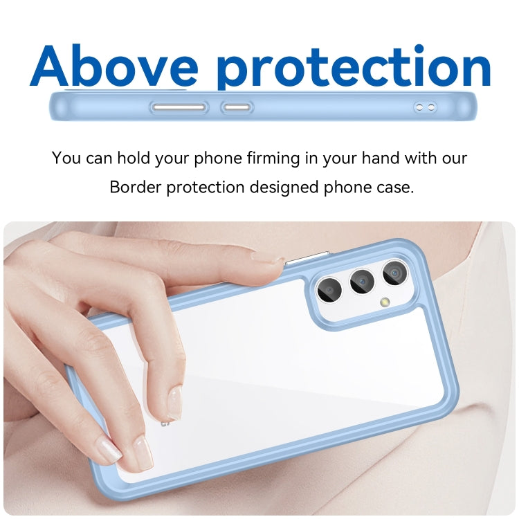 For Samsung Galaxy A25 5G Colorful Series Acrylic Hybrid TPU Phone Case(Blue) - Galaxy Phone Cases by buy2fix | Online Shopping UK | buy2fix