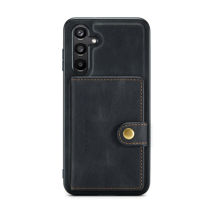 For Samsung Galaxy A15 5G JEEHOOD J01 Retro Magnetic Detachable Wallet Phone Case(Black) - Galaxy Phone Cases by JEEHOOD | Online Shopping UK | buy2fix